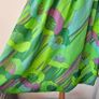 Vintage 1960s psychedelic green mini dress S M retro floral Image 6