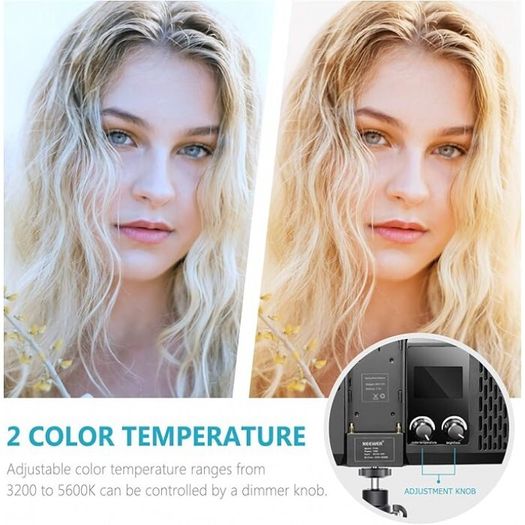 Neewer T120 Super Slim Dimmable Bi-Color LED Panel Light with LCD Display - 61211