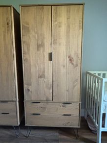 Solid Wood Hykkon "Cashel" 2-Door Wardrobe