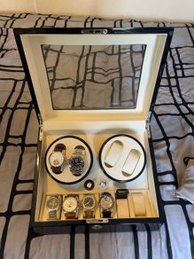 Automatic Watches Watch Turner 4+6 Watches Watch Winder Box Watch Box Wooden Display Case