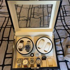 Automatic Watches Watch Turner 4+6 Watches Watch Winder Box Watch Box Wooden Display Case