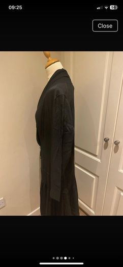 Vintage Ghost London black viscose dress - size 12