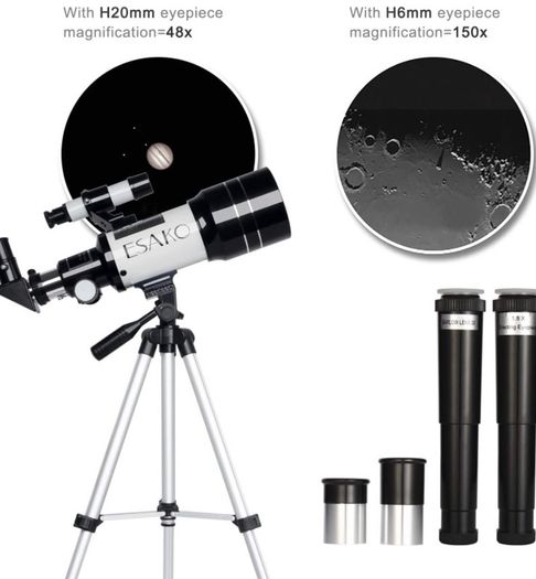 Telescope for Kids & Beginners 70mm Portable Astronomical Telescopes with Height Adjustable Tripod & Phone Adapter Gift for Christmas (FREE POSTAGE)