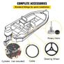 Steering System 13\' Outboard Rotary Steering System 13 Feet Boat Steering Cable with 13\" Wheel Durable Marine Steering System Image 6