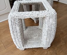 wicker side tables