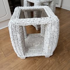 wicker side tables