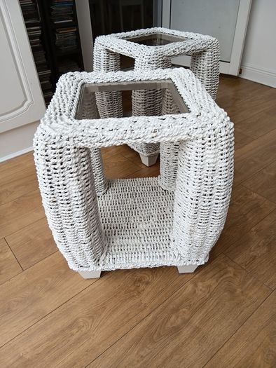 wicker side tables