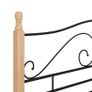 Bed Frame Black Metal 200x200 cm Image 3