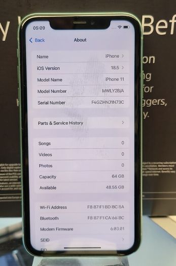 Apple iPhone 11 64GB Green, Unlocked 100% Health Original