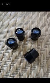 Brand New Subaru Black Metal Dust Caps x4