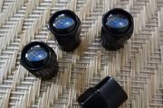 Brand New Subaru Black Metal Dust Caps x4