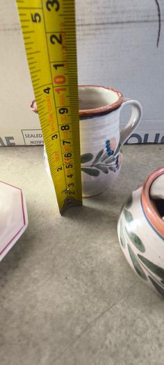 Sugar Bowl and Creamer, Hand Painted signed The Potter. po