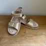 Girls Sparkly Gold Sandals Image 2