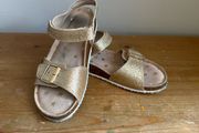 Girls Sparkly Gold Sandals