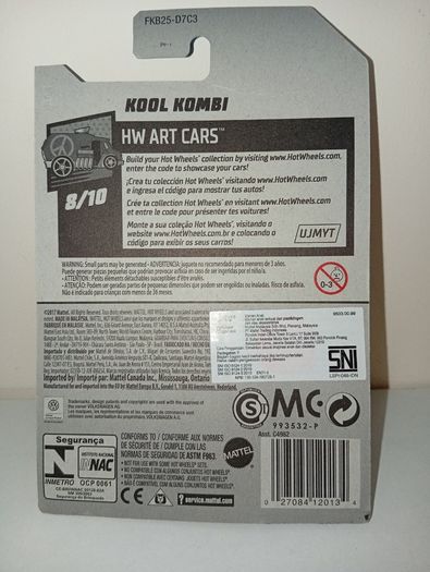 2018 Hot Wheels Treasure Hunt HW Art Cars 8/10 KOOL KOMBI Purple w/Red-Blue Whls