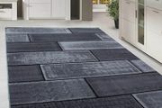 Modern Rug stone wall design living room