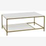 Glass Gold and White Coffee table Image 2