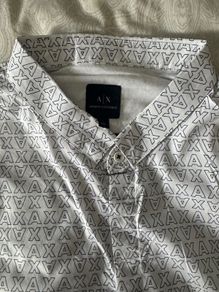Armani Exchange White Logo Print Shirt  XL
