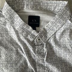 Armani Exchange White Logo Print Shirt  XL