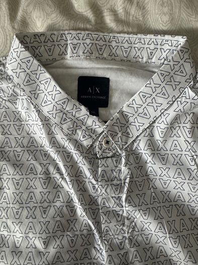 Armani Exchange White Logo Print Shirt  XL