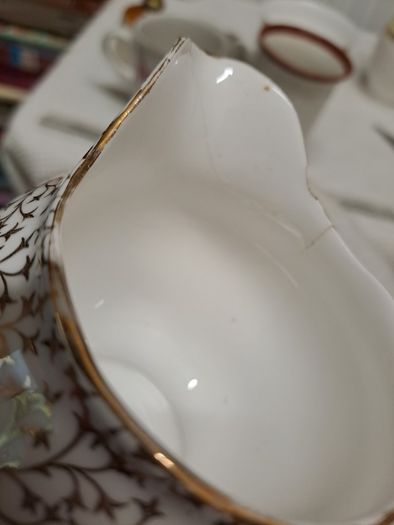 Crown Regent sugar bowl and creamer