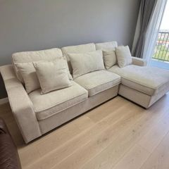 Zenn L-Shaped Chaise Fullback Cushions Sofa