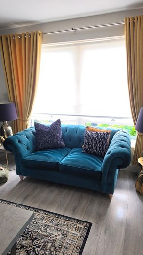 Teal 2 Seater Velvet Sofa - Next Home