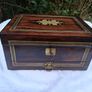 Regency Rosewood Box With Brass Inlay Image 3