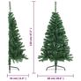 Artificial Half Christmas Tree with Stand Green 120 cm PVC Image 7