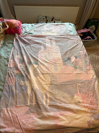 IKEA Pink Minnen Extendable Kids Bed and Mattress