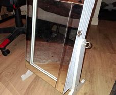 Standing Mirrored Jewelry Armoire & Organizer