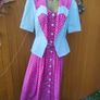 2 piece Vintage 80s 90s pink and white polkadot midi dress with matching jacket size 10 , PRETTY WOMAN VIBES Postage included Image 6