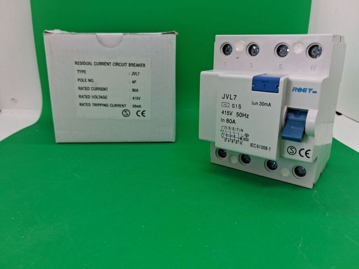 Postage - 5 x Circuit Breakers RCCB 4P 80A 30mA 230v