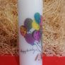 Happy birthday to you gift candle baloons dog pillar candle Image 2