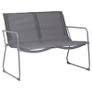 4 Piece Garden Lounge Set Fabric & Steel Grey Image 3