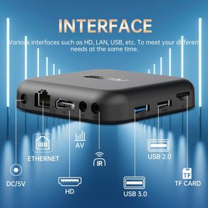 Android 14 TV Box 2GB RAM 32GB ROM RK3518 Quad Core Smart TV Box 4K WiFi Bluetooth 5.0 USB 3.0 H.265