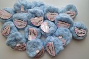 Blue mohair yarn