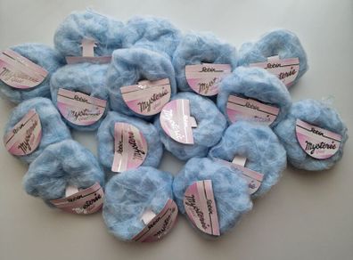 Blue mohair yarn