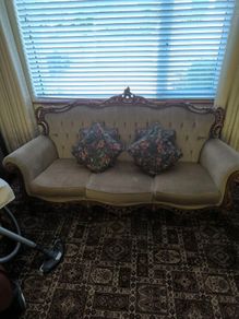 French Provincial-Style 3-Piece Living Room Suite (Sofa + 2 Armchairs)
