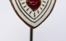 Vintage Irish Sacred Heart Collectable Enamel Stick Pin