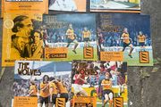 9 vintage Wovles FC football programmes