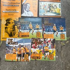 9 vintage Wovles FC football programmes