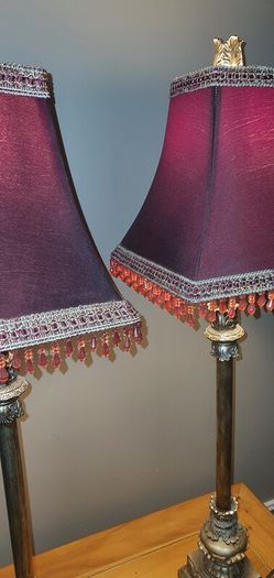 2 Mid Century Standard Lamps