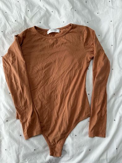 Outrageous Rust Bodysuit with Open Back Size S