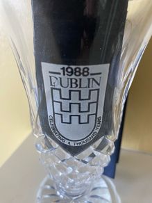 Rare Dublin Millennium Crystal Vase