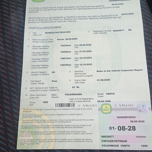 vintage VW vento 1.4 cl