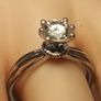 Brilliant Cut Moissanite Solitaire Ring (Bargain) Image 4