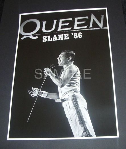 Queen concert poster Slane Castle Ireland 1986 A3 Size reproduction