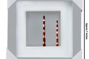 Poolbeg Chimneys, Dublin, 4x4in framed print by artist Helen Mathews