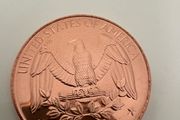 1 oz Copper .999 Round bullion coin  - U.S. Quarter